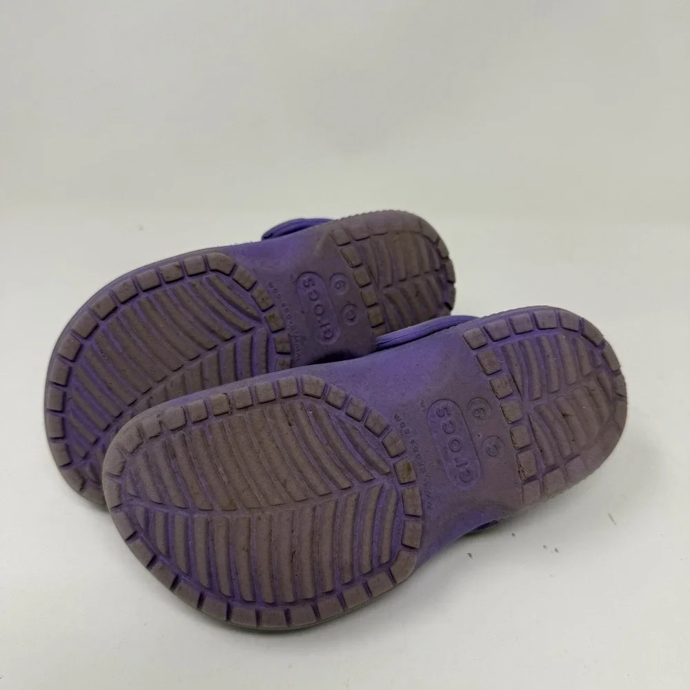 Crocs Kids Classic Clog‎ Purple Size C9 Slip On Shoes Rubber